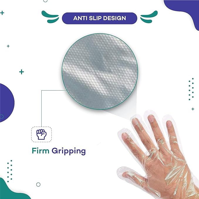 SEZNIK Biodegradable Food Grade Disposable Hand Gloves | Transparent & Disposable Gloves | Universal Size Gloves | For Gardening, Cleaning, Food Handling, Cooking and Public Areas (Universal, 500)