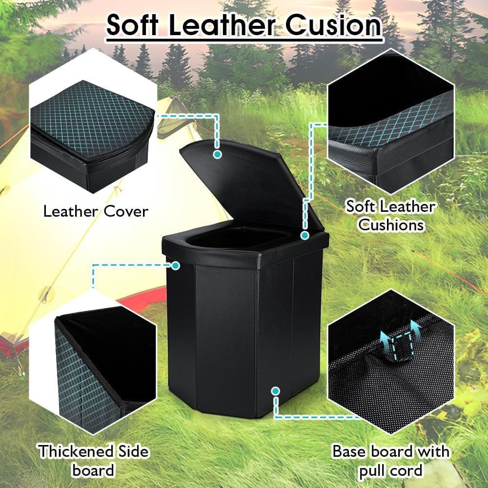 Portable Toilet | Foldable, Easy to Carry Commode For Traveling & Indoor | Stool Chair for Kids, Elders & Adults | Foldable Toilet For Adult