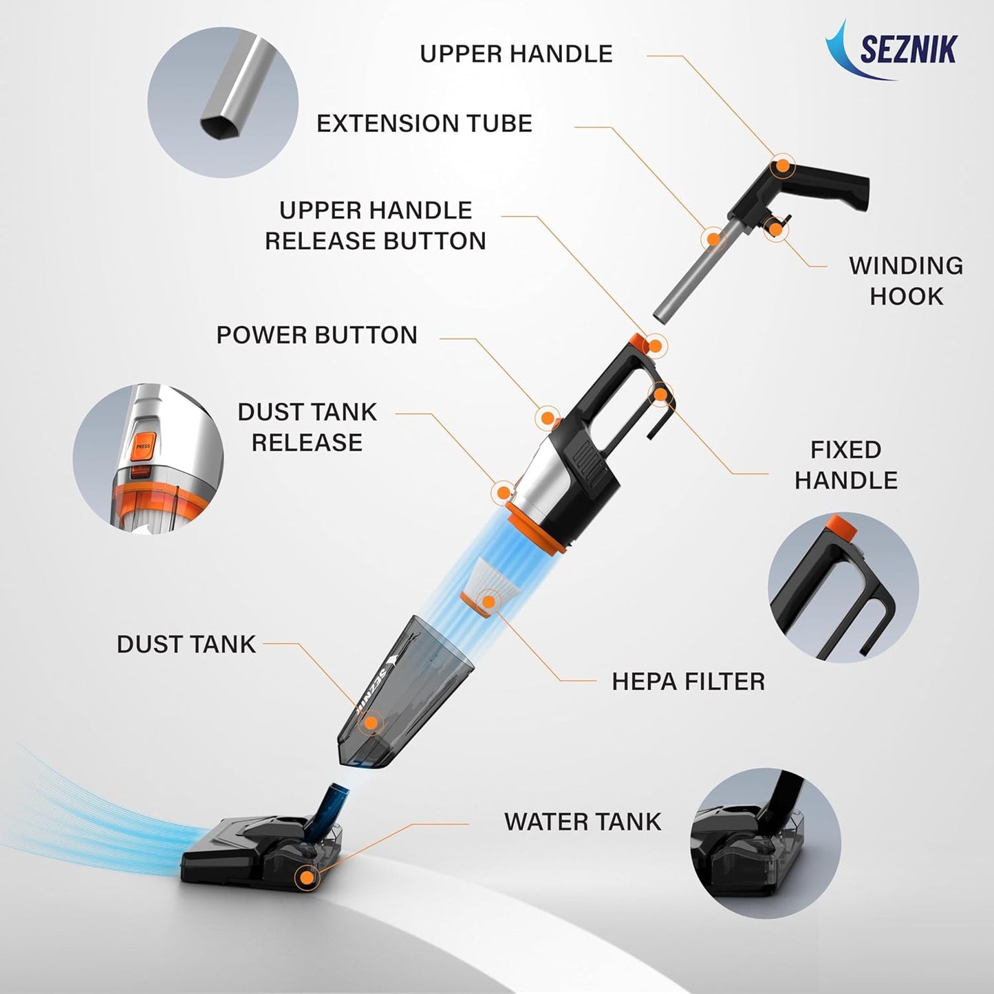 3-in-1 Handheld Vacuum Cleaner & Mop