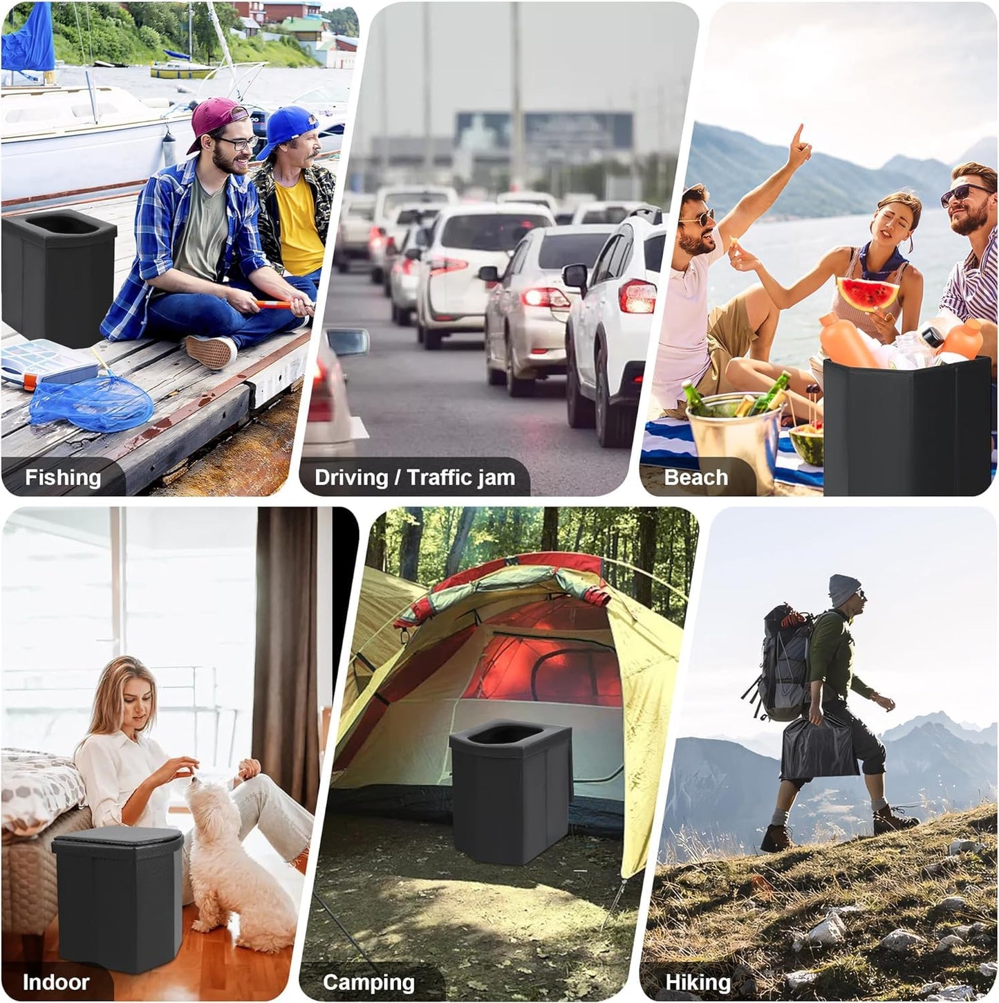 Portable Toilet | Foldable, Easy to Carry Commode For Traveling & Indoor | Stool Chair for Kids, Elders & Adults | Foldable Toilet For Adult