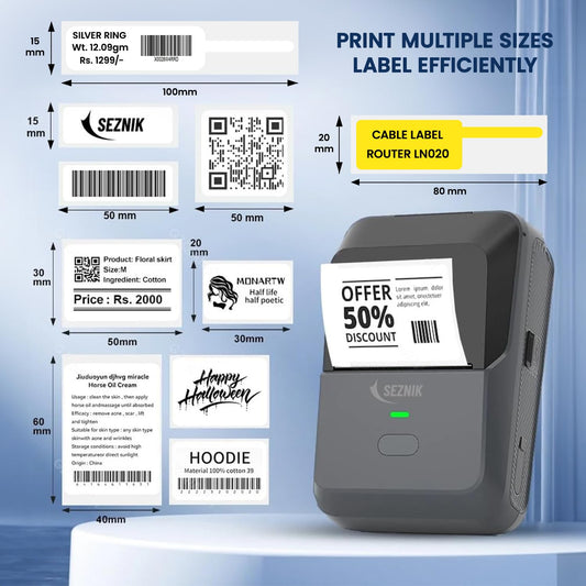 Boost Packaging Efficiency with SEZNIK Josh Bluetooth Thermal Label Printer