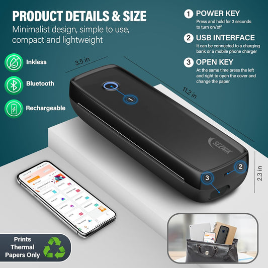 Work Anywhere with the SEZNIK Portable A4 Printer