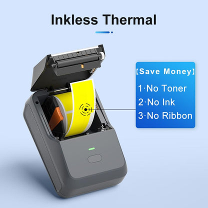 SEZNIK Bluetooth Mini Thermal Printer for Business Office Home Students | Inkless Thermal Receipt Printer | Mobile, Desktop Compatible | 58 mm (2 inches) | 1 Year Warranty (SZ-LD0801-GREY)