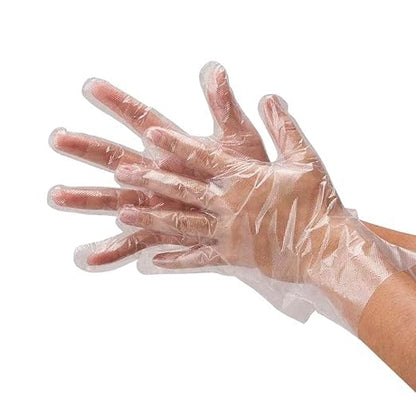 SEZNIK Biodegradable Food Grade Disposable Hand Gloves | Transparent & Disposable Gloves | Universal Size Gloves | For Gardening, Cleaning, Food Handling, Cooking and Public Areas (Universal, 300)