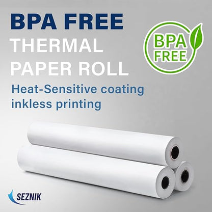 Seznik A4 Thermal Paper Roll, Printing Paper, 210 x Φ30mm, 2 Rolls, 8 inch Paper for A4 Portable Thermal Printer (A4 Rolled Thermal Paper)