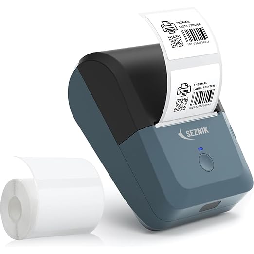 Tej Bluetooth Mini Thermal Label Printer for Business Office Home Stud ...
