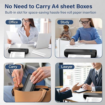 Seznik A4 Thermal Paper Roll, Printing Paper, 210 x Φ30mm, 2 Rolls, 8 inch Paper for A4 Portable Thermal Printer (A4 Rolled Thermal Paper)