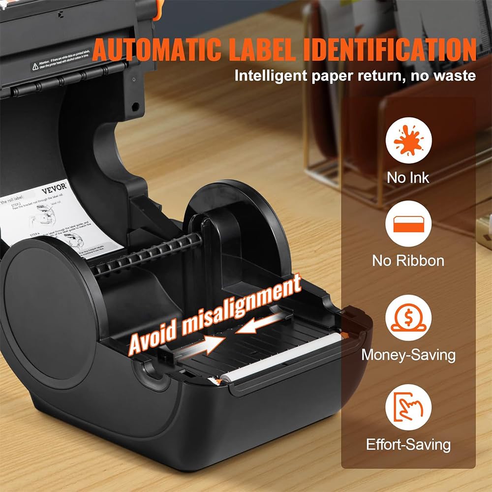 Shakti Shipping Label Printer | 4×6 Label & Adjustable Label Size Print | Bluetooth, USB Connect| Inkless Thermal | Print from Mobile, Laptop| Does Not Support Seller Flex | 1Year Warranty