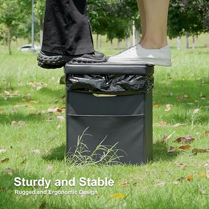 SEZNIK Portable Toilet | Foldable, Easy to Carry Commode For Traveling & Indoor | Stool Chair for Kids, Elders & Adults | Foldable Toilet For Adult
