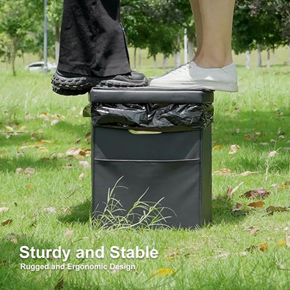 SEZNIK Portable Toilet | Foldable, Easy to Carry Commode For Traveling & Indoor | Stool Chair for Kids, Elders & Adults | Foldable Toilet For Adult