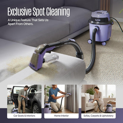 SEZNIK Mighty Wet and Dry Vacuum Cleaner for Home | Spot Cleaning & Blowing | 1300Watt, 20KPA Suction | 9 Attachments | 6m BIS Cord | Includes Free 1 Year Maintenance Kit Worth ₹2699 | 1 Year Warranty