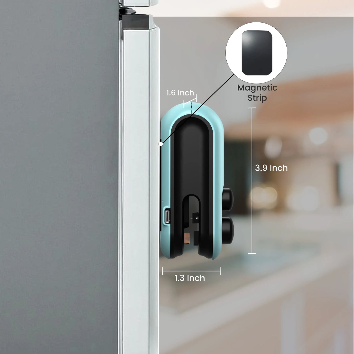 Seznik Portable Mini Sealing Machine, Handheld Packet Sealer for Food, Snacks, Chips, Fresh Storage, Plastic Bags Sealing Machine, 1 YEAR Warranty (Cyan)